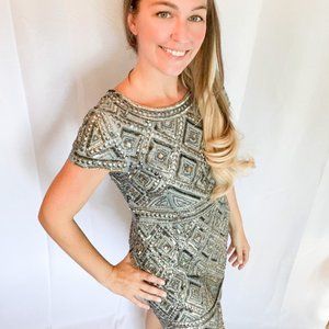 Baby Blue, Sequin, Studded Dress
